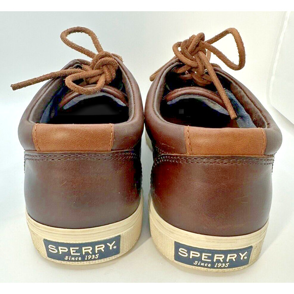 Sperry Sneakers Men’s 7 Leather Brown Top-Sider Plushwave Oxford Casual Walking - Picture 3 of 6